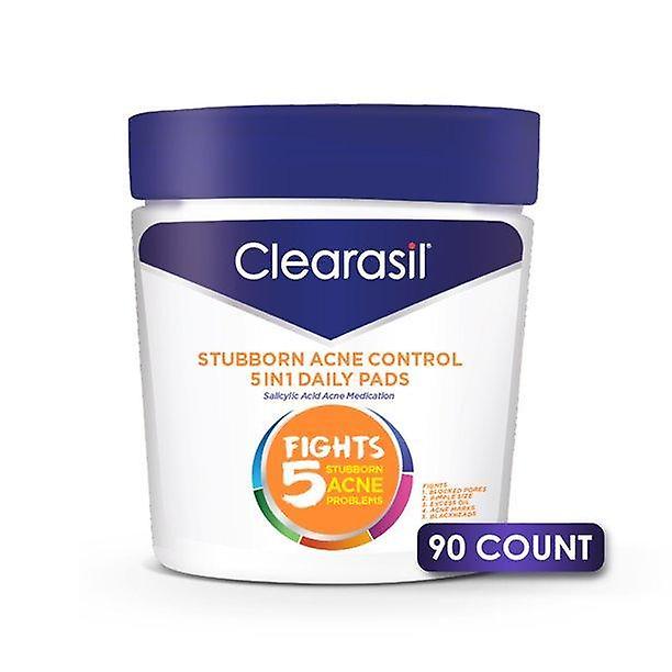 Clearasil Salicylic Acid Stubborn Acne Control Pads, 90 Count
