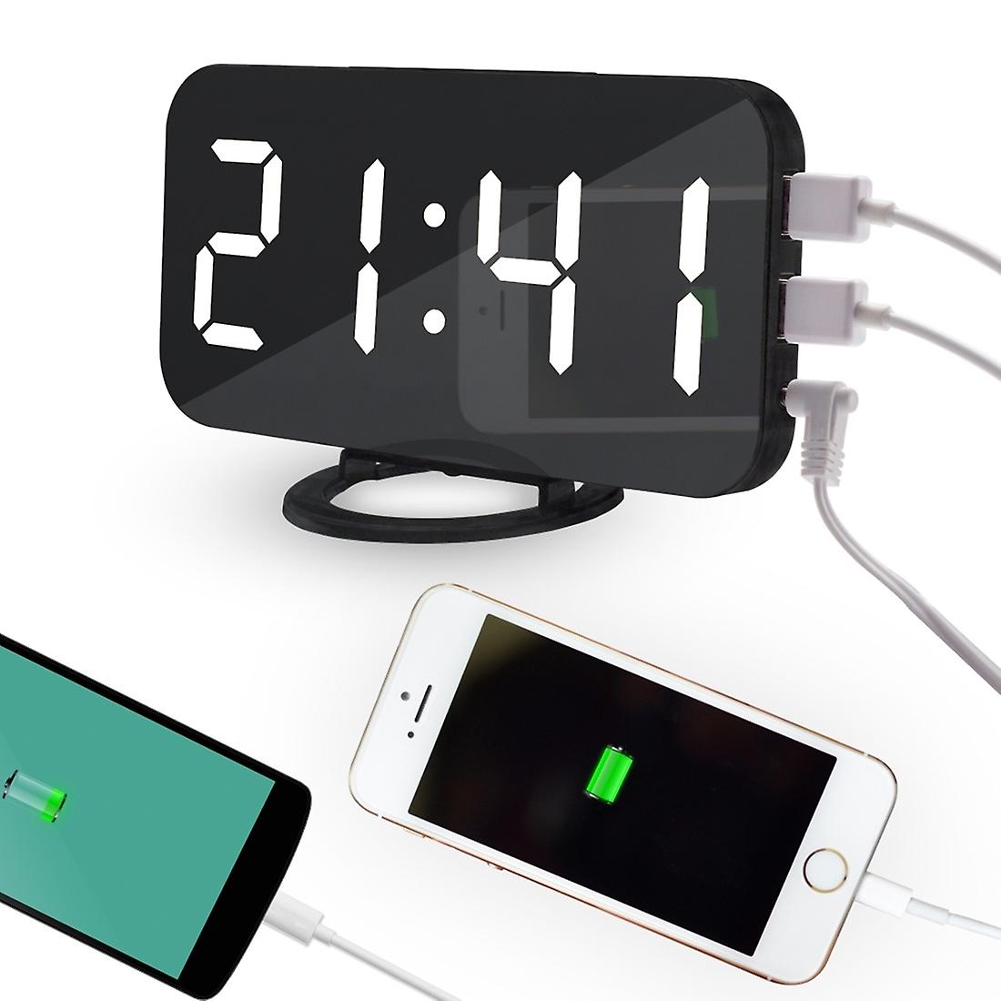 Mirror Reflective LED Display Alarm Clock