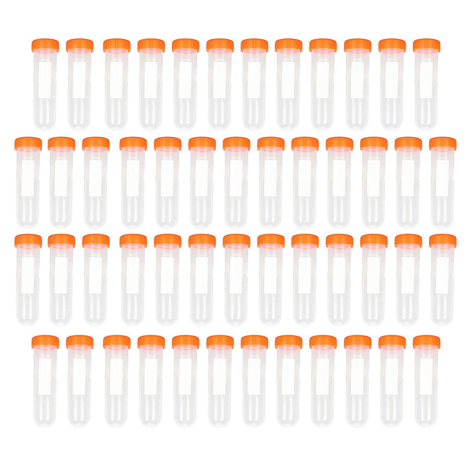 50ml Centrifuge Tubes 50Pcs with Screw Lid, Strong Plastic Test Tubes for Laboratory Experiments Accurate Scale Measurement