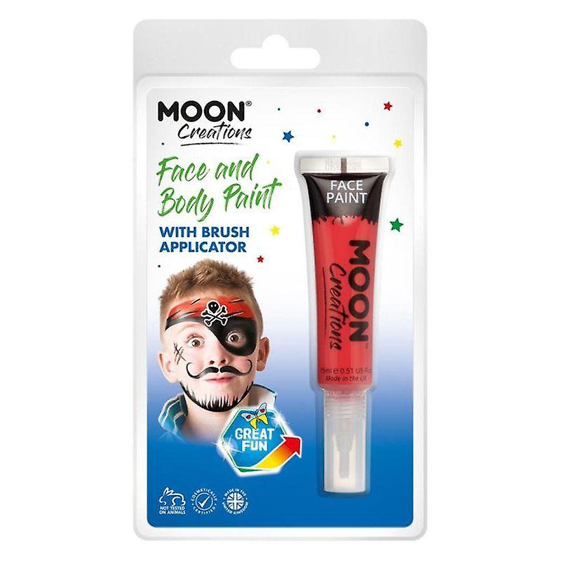 Moon Creations Face & Body Paints With Brush Applicator, 15ml Clamshell C01792
