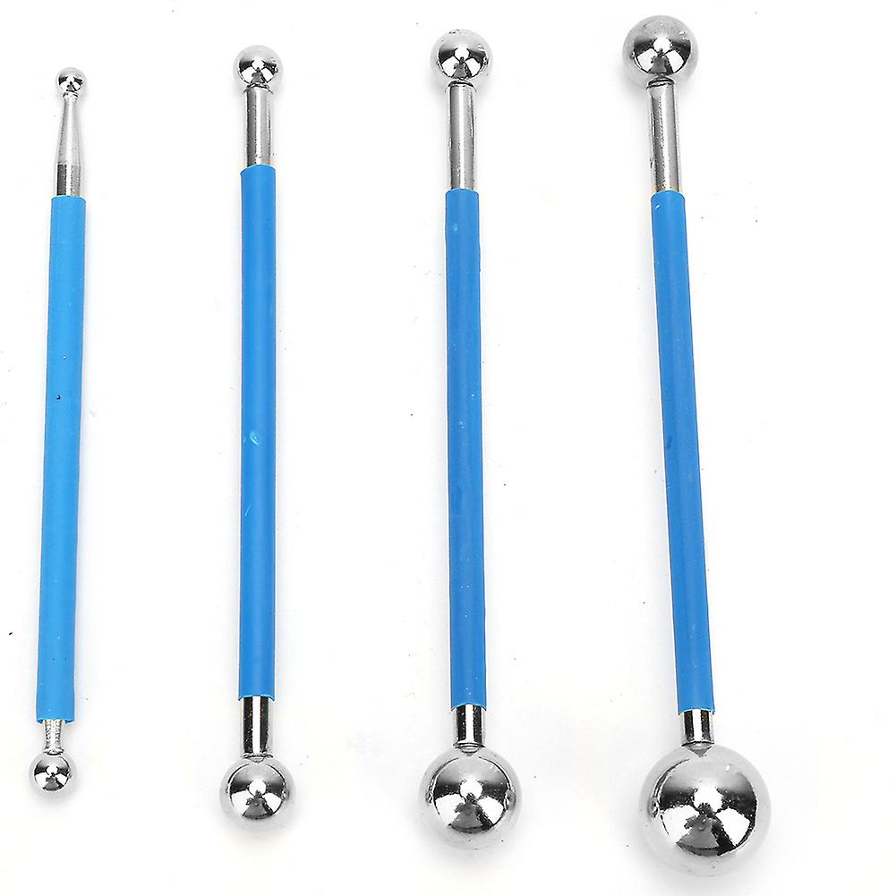 Uadme Tile Grout Repairing Stick, 4Pcs Double Steel Pressed Ball Ceramic Floor Grout Glue Scraping Construction Tools