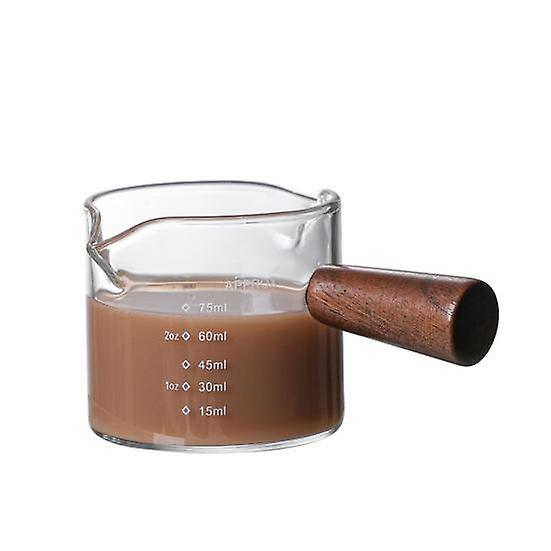 70/75/150ML Practical Coffee Measuring Cup Multipurpose Wooden Handle Precise Measurement
