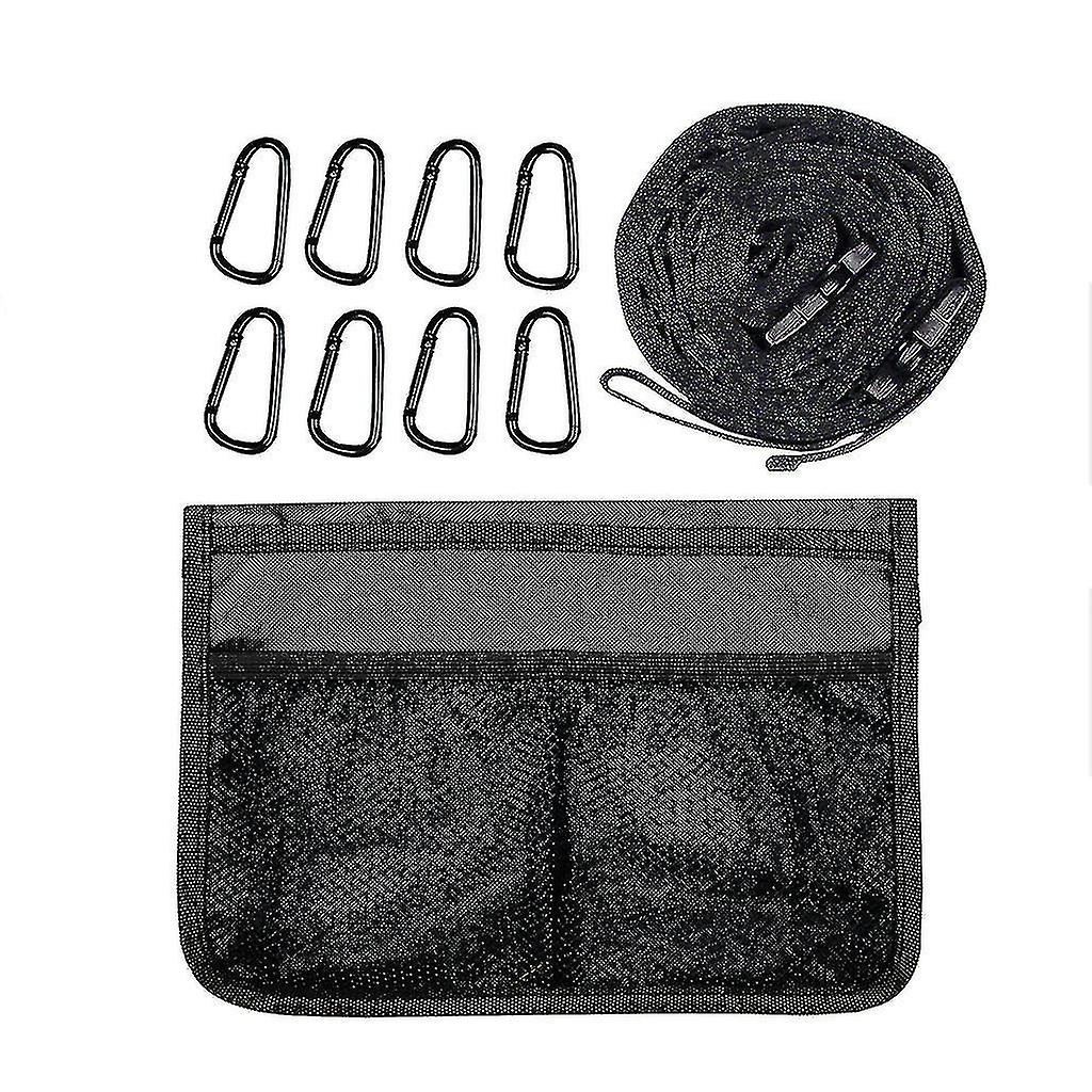6.5m Outdoor Camping Lanyard Hanger Campsite Storage Strap With 8 Hooks Extension Belt Hanging Rope