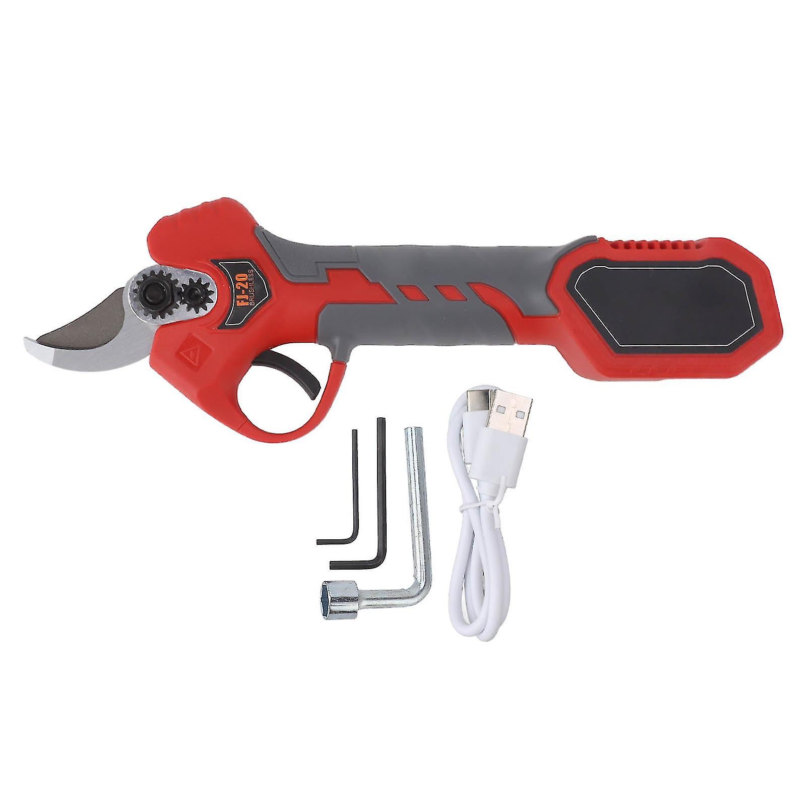 Powerful and Small Rechargeable Cordless Electric Pruning Shears for Flowers - Red