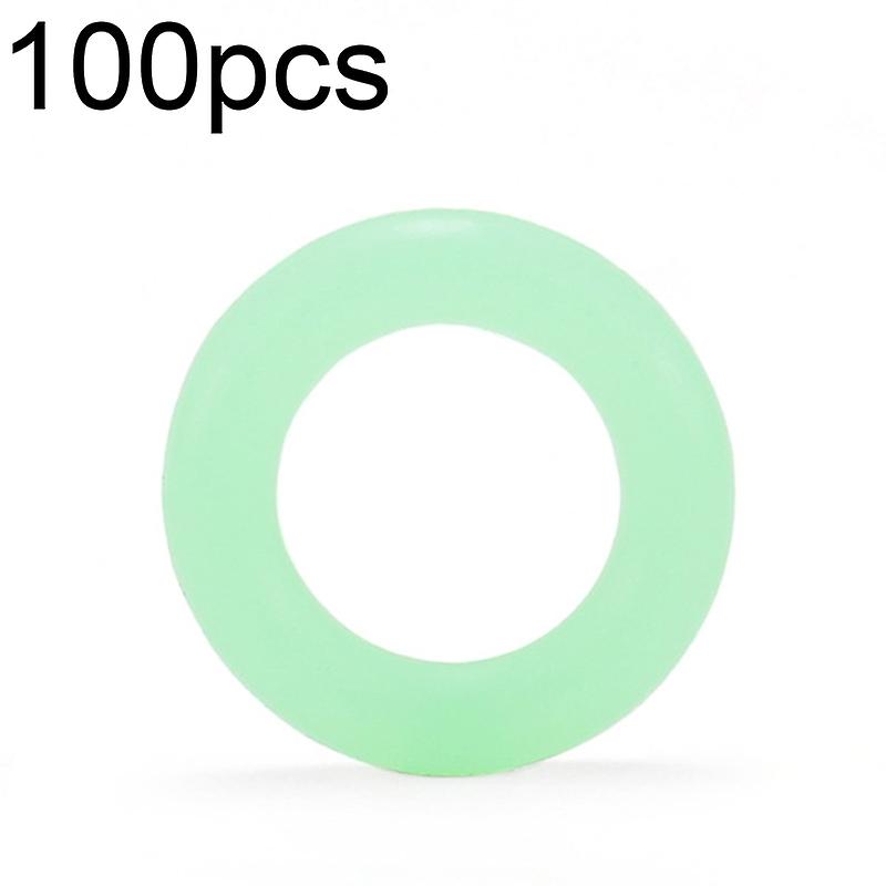 100pcs Camping Nail Silicone Reflective Warning Ring Luminous Circle