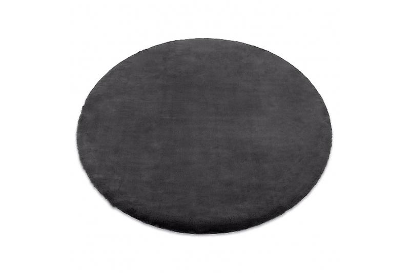 Carpet BUNNY circle grey IMITATION OF RABBIT FUR