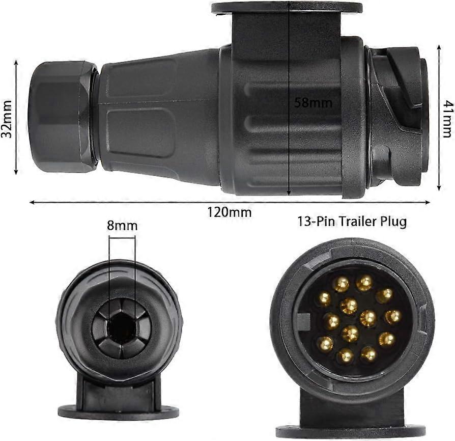 IP44 13 Pin 12 V Plug Connector 13 Pole Connector Tow Bar Vehicle Terminal Type N