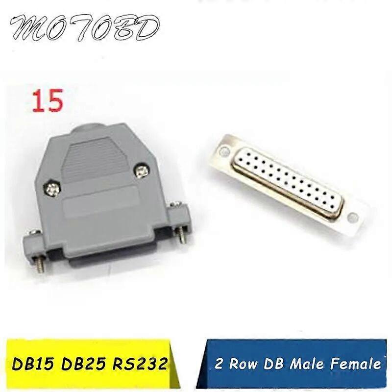 18Set Optional DB9 DB15 DB25 Hole/Pin Female/Male Blue Welded Connector RS232 Serial Port Socket DB Adapter ST1M947