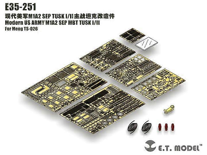 Et Model 1/35 E35-251 Modern Us Army M1a2 Sep Mbt Tusk I/ii Detail Up Part E35251 For Meng Ts-026