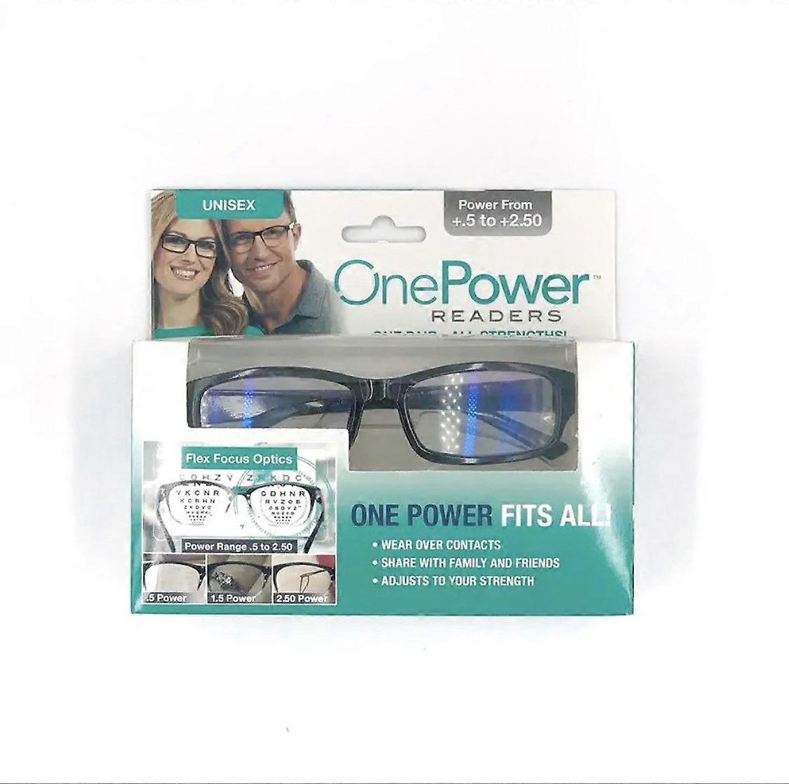 One Power Readers Auto Adjusting Bifocal Reading Glasses Mulifocal +50 To +250