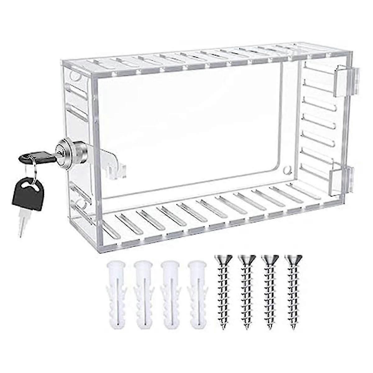Universal Thermostat Guard With Lock Universal Combination Lock Box Transparent Acrylic Thermostat With Safety Lock
