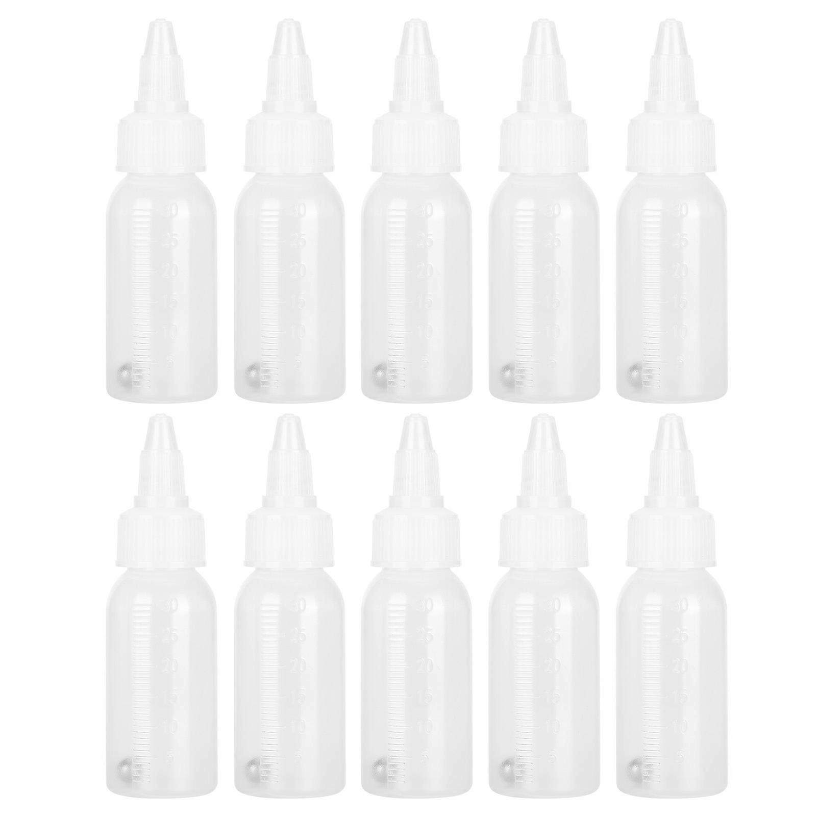 30ml Empty Paint Bottle Corrosion Resistance Squirt Pigment Condiment Container with Scale