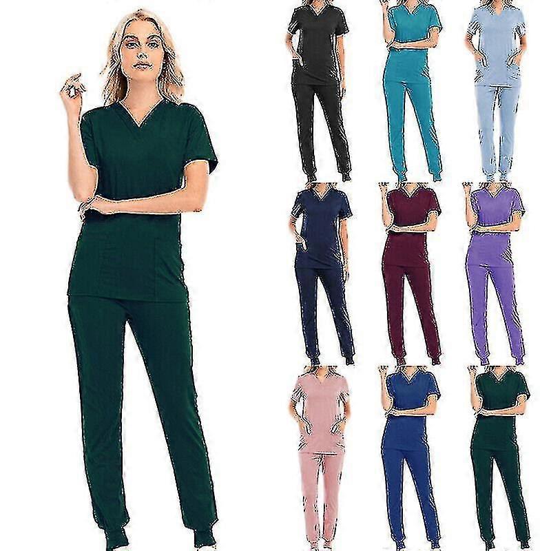 נשים מקרצפות רפואיות סט מכנסיים אחידים של רופא אחות חליפות בית חולים של רופא שיניים