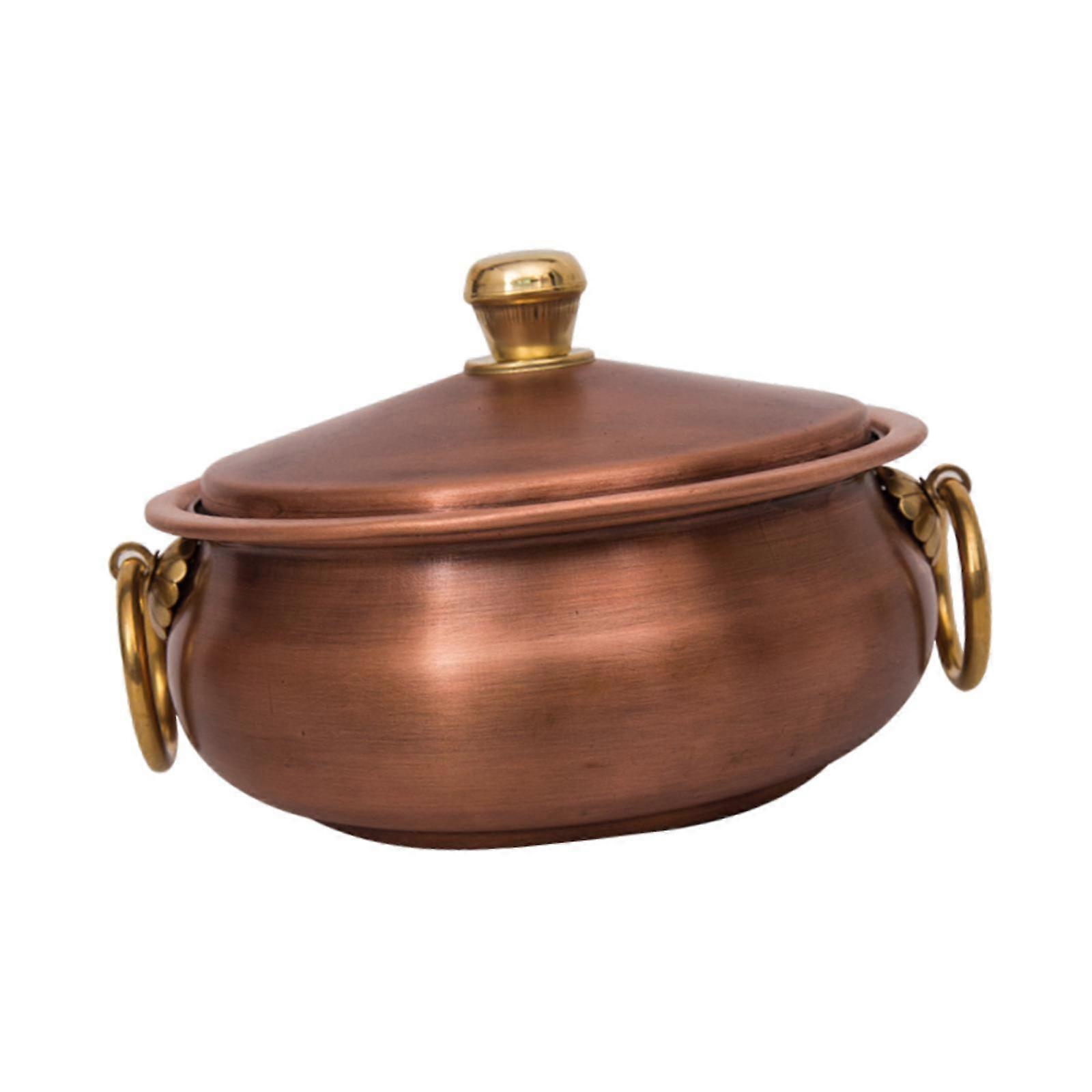 구리 냄비 다목적 스튜 팬 구리 요리 냄비 요리 주방 홈 16cm Dia