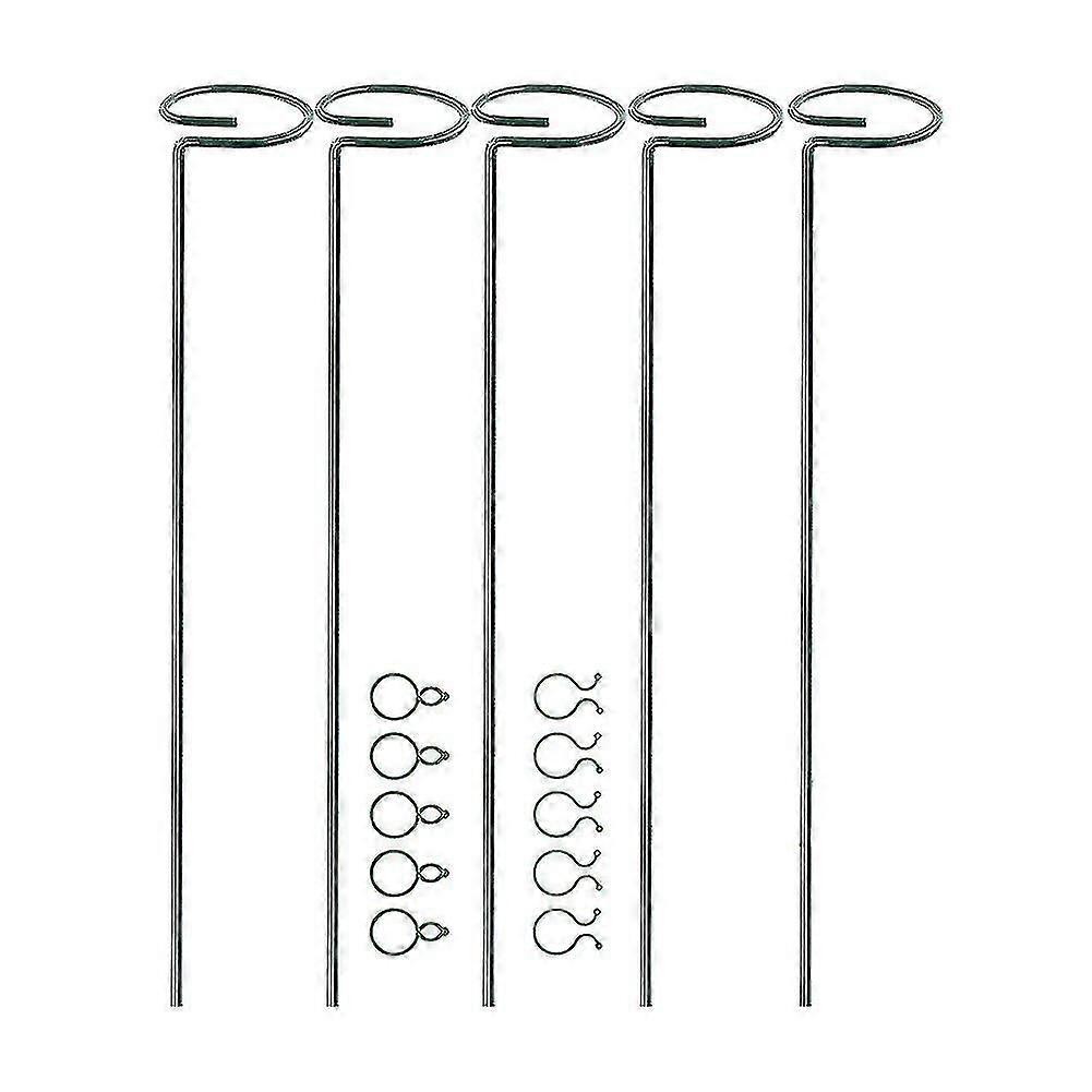 5pack Garden Support Metal Single Stem Support Stick