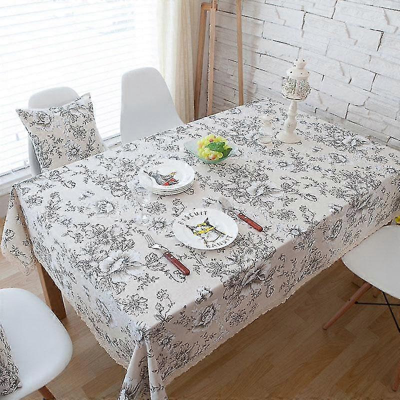 Tablecloths Decorative Table Cloth Cotton Linen Tablecloth Rectangular Tablecloths Dining Cover