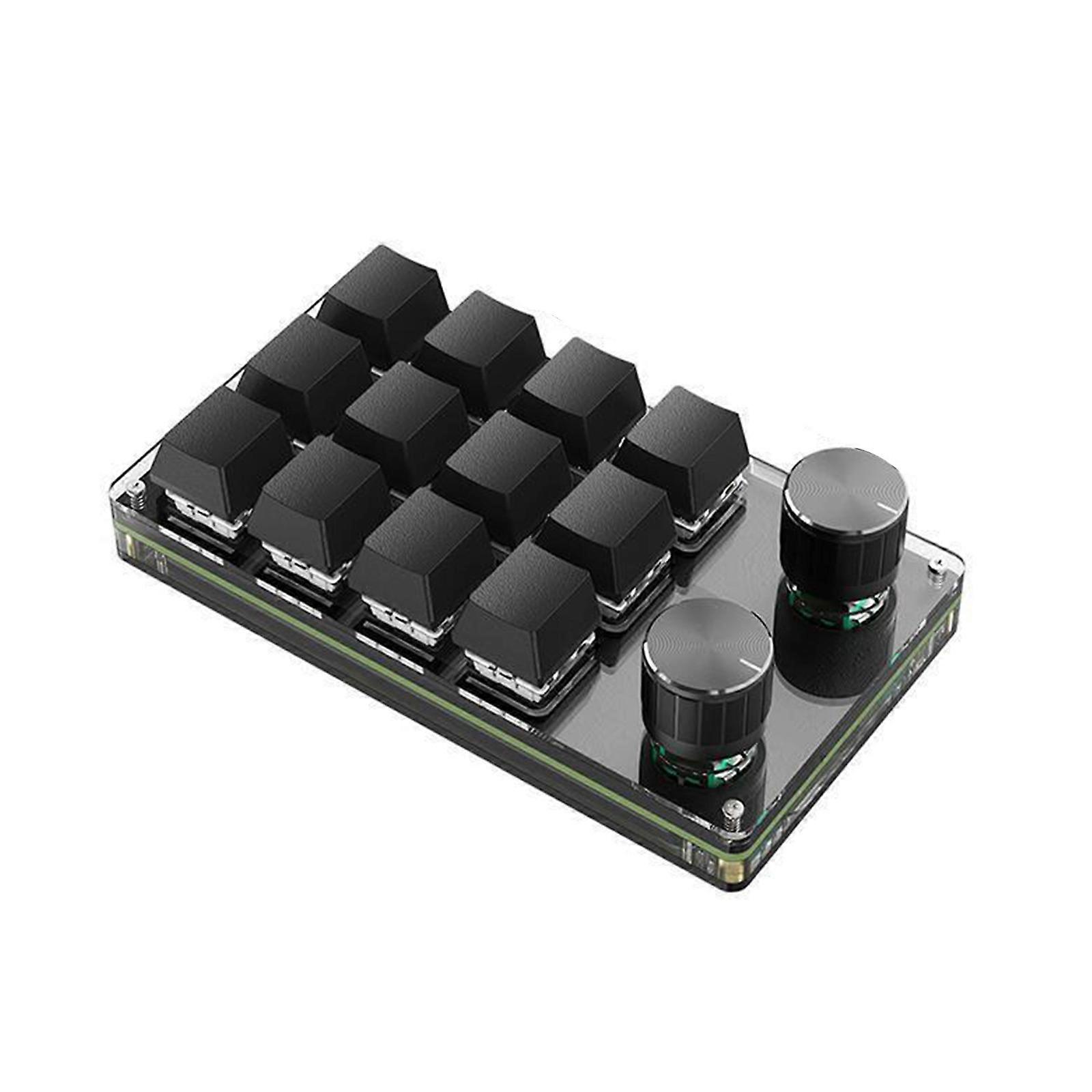 Wireless Keyboard Bluetooth-compat Custom Macro Knob Keyboard 3-12 Keys Keypad