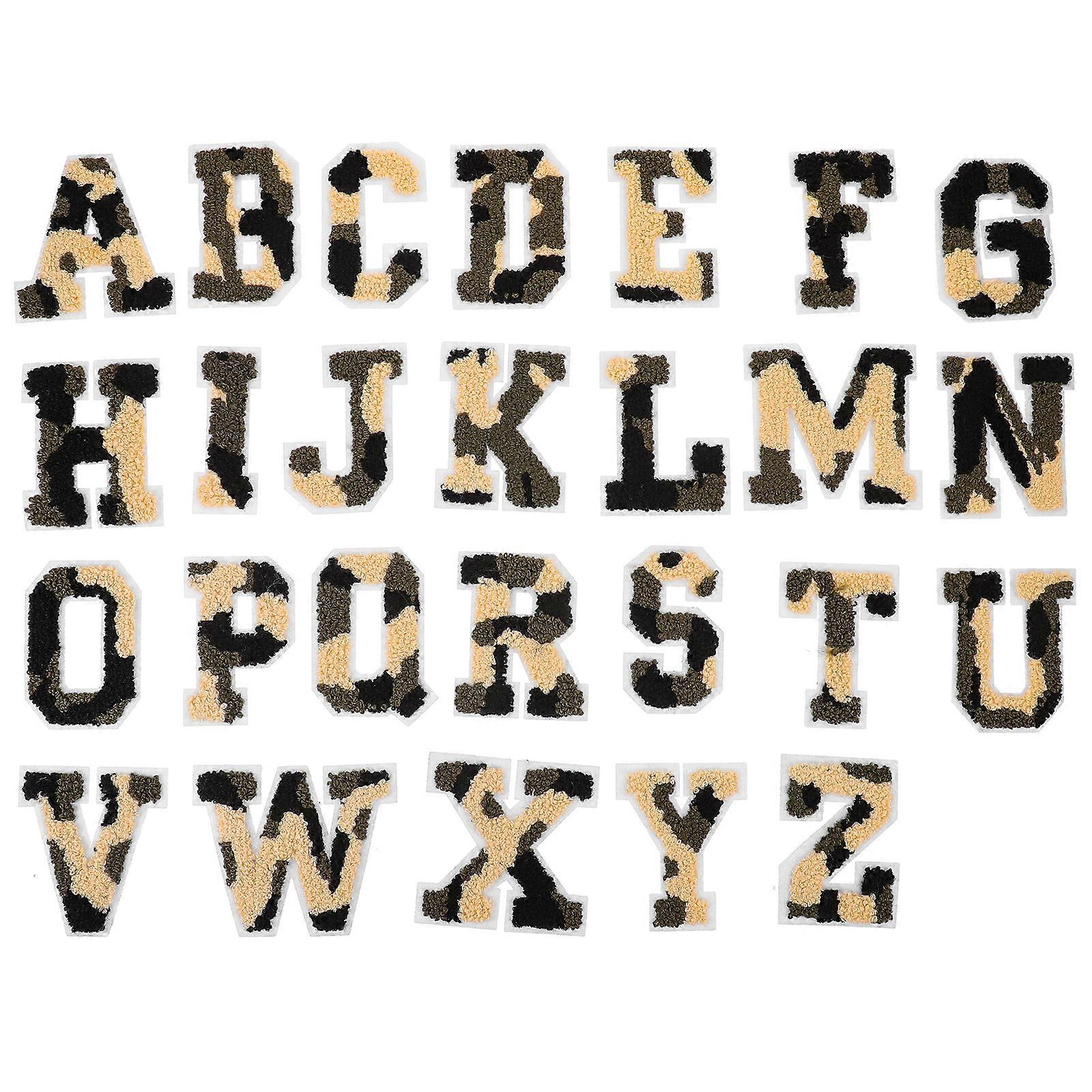 26Pcs Crafting Iron On Letters Fashion Sewing Patches Colorful Iron On Letter Patches Clothes Decors