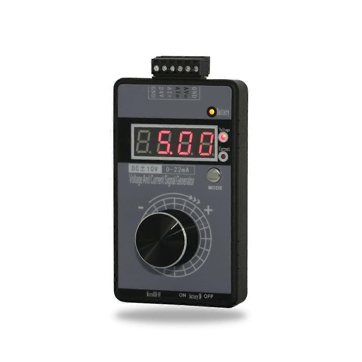 Handheld Positive and Negative Voltage 0-10V5V + Current 0-4-20Ma Signal Generator Analog Source Calibrator Rechargeable
