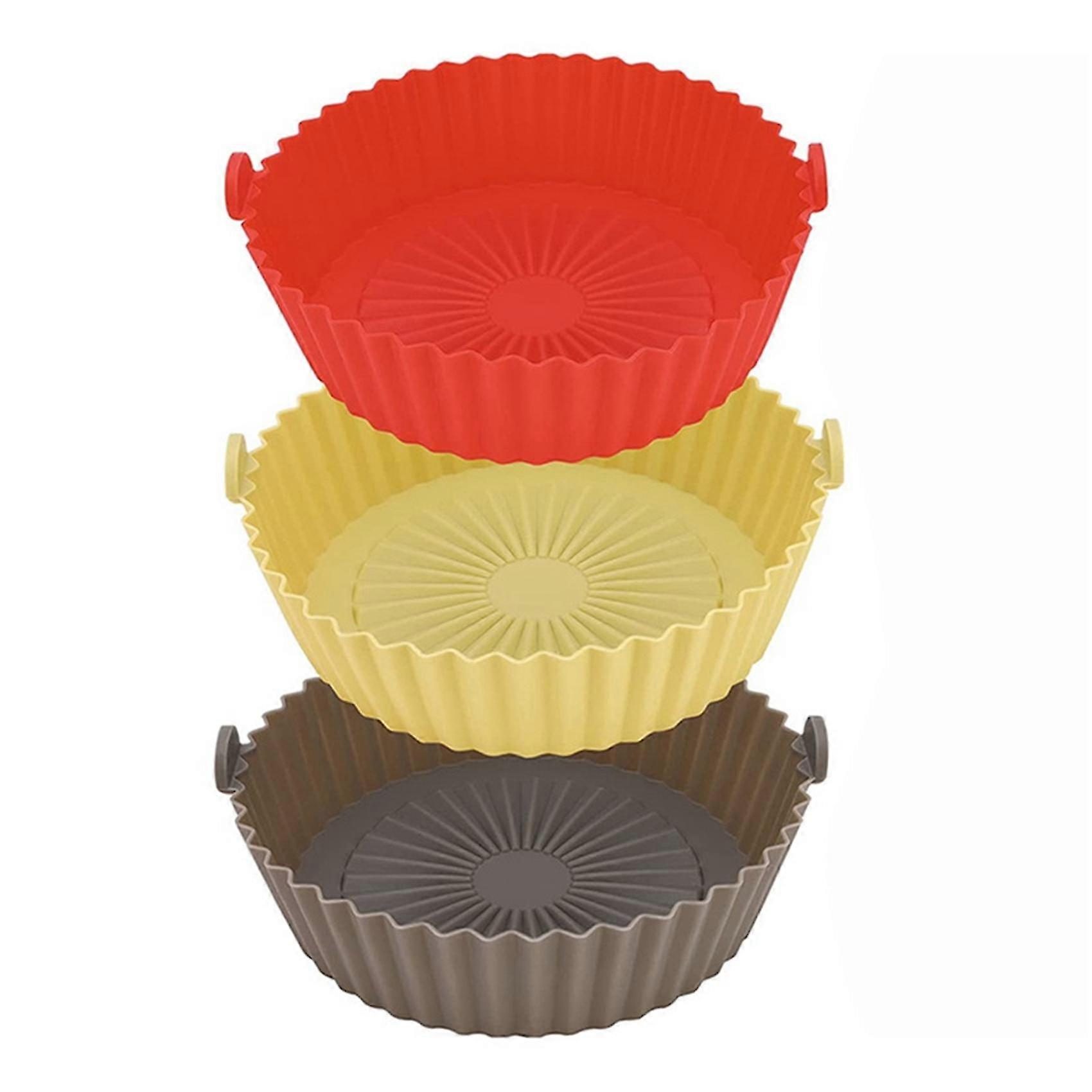 Silicone Air Fryer Basket,Air Fryer Pot Reusable Air Fryer Oven Liner Non-Stick Silicone Pot for Ai