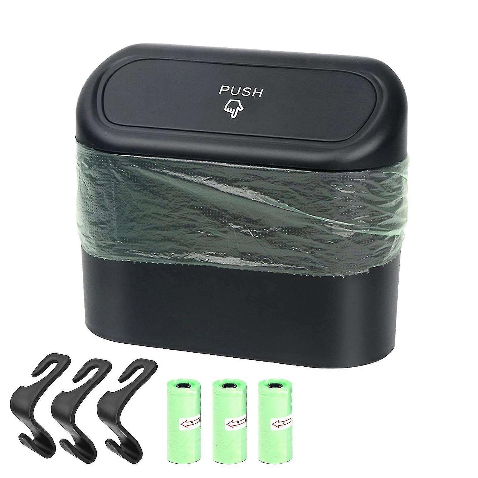 7pcs With Rubbish Bag Interior Accessory Car Trash Can Set Headrest Hook Hanging