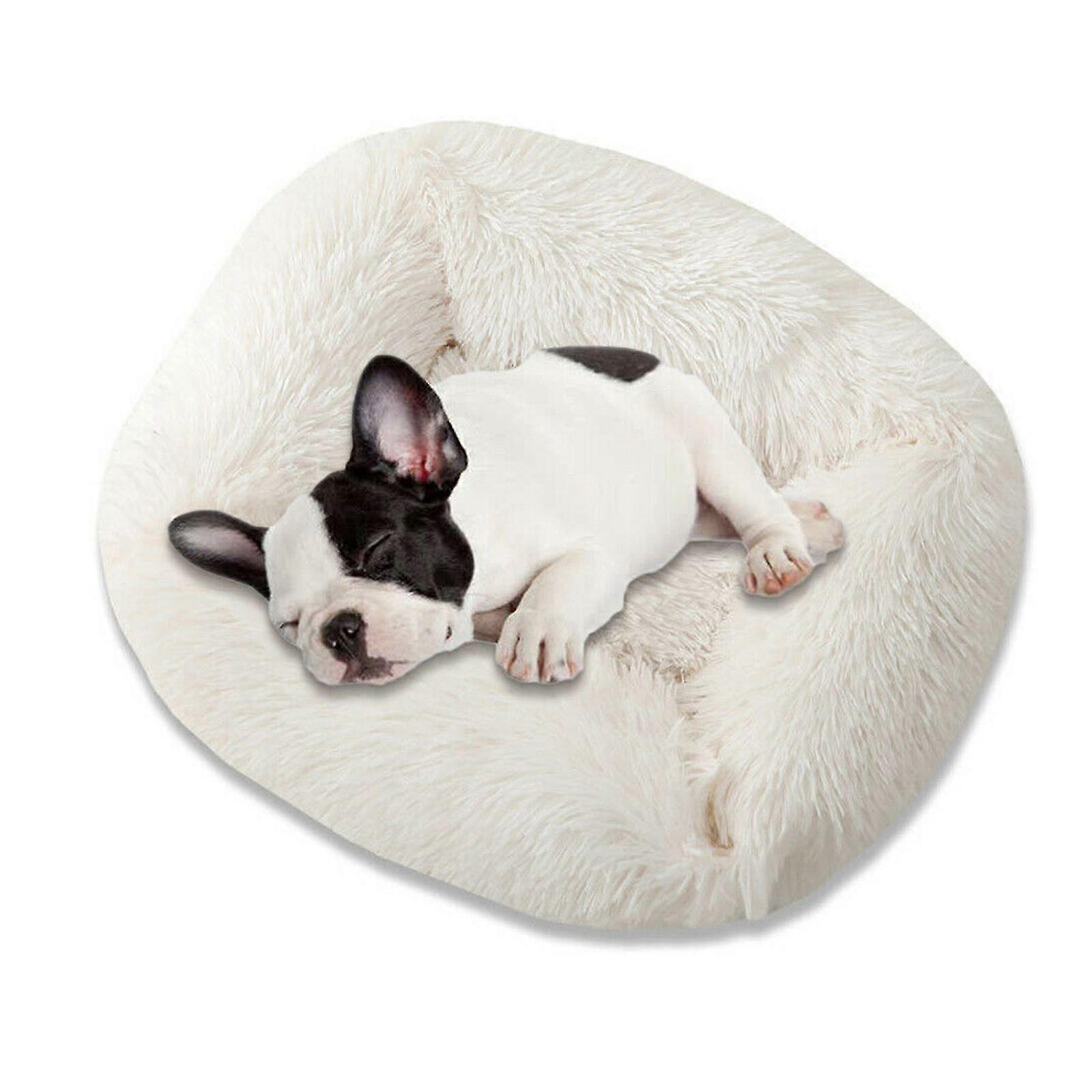 Pet Dog Cat Calming Bed Fluffy Warm Easy Clean Rectangle Nest Mattress Cushion