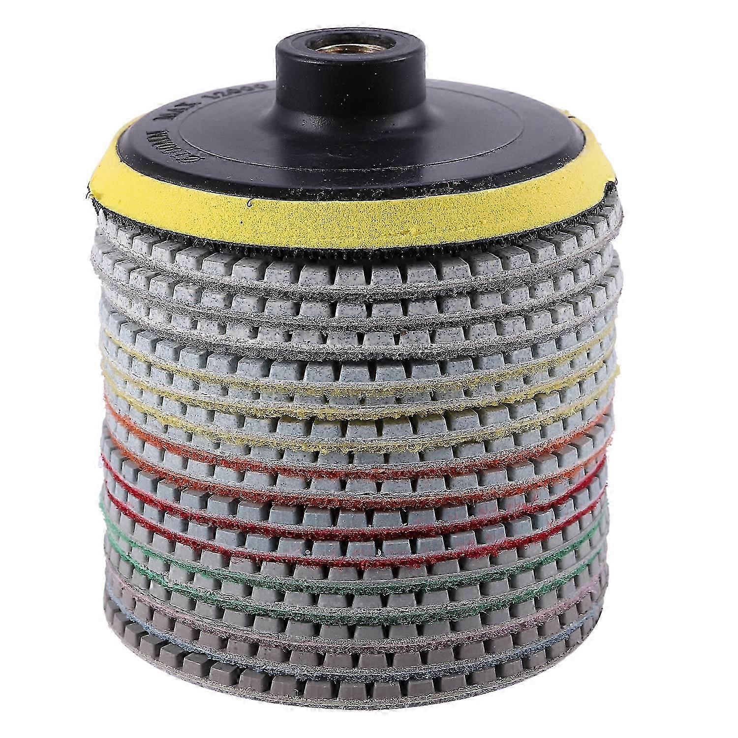 16Pcs Diamond Polishing Pads Kit 4 polegadas 100Mm molhado/seco para granito pedra concreto mármore polimento U