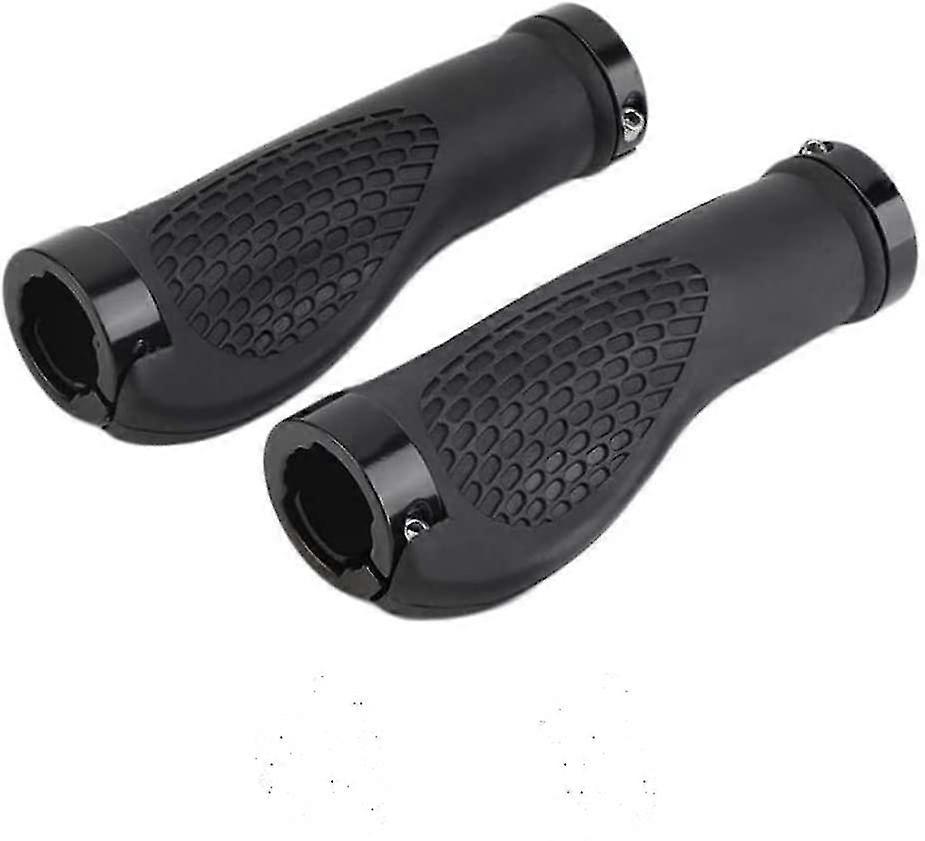 bicycle grips in ergonomic shape (black)