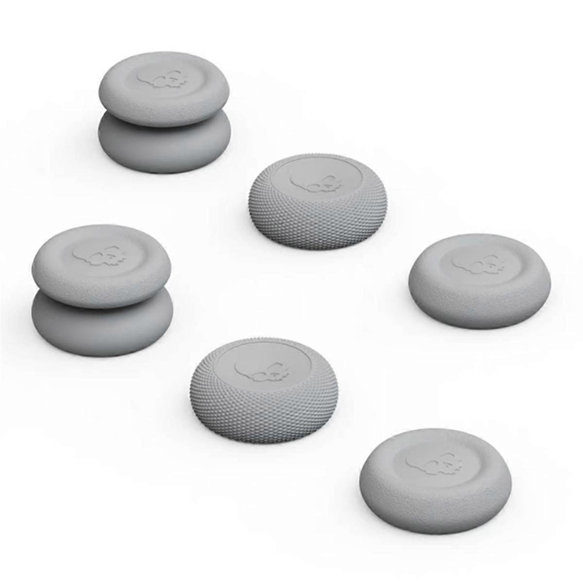 6pcs Thumb Stick Grip Caps Non-Slip Handle Rocker Button Cap for Game Controller Accessories Gray