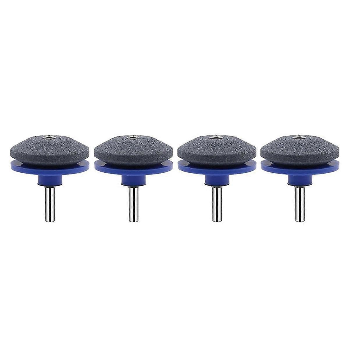 4PCS Lawnmower Dull Blade Sharpener, Lawn Mower Blade Sharpener Tool, Universal Blade Sharpeners for Lawn Mowers,Blue