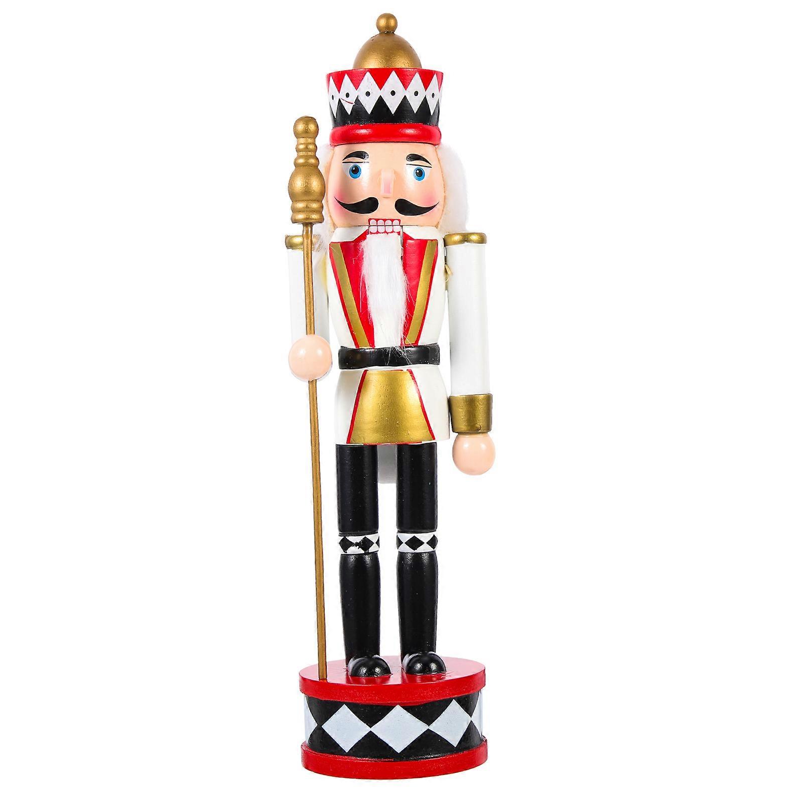 Xmas Themed Wooden Nutcracker Adornment Xmas Decorative Ornament Xmas Decoration