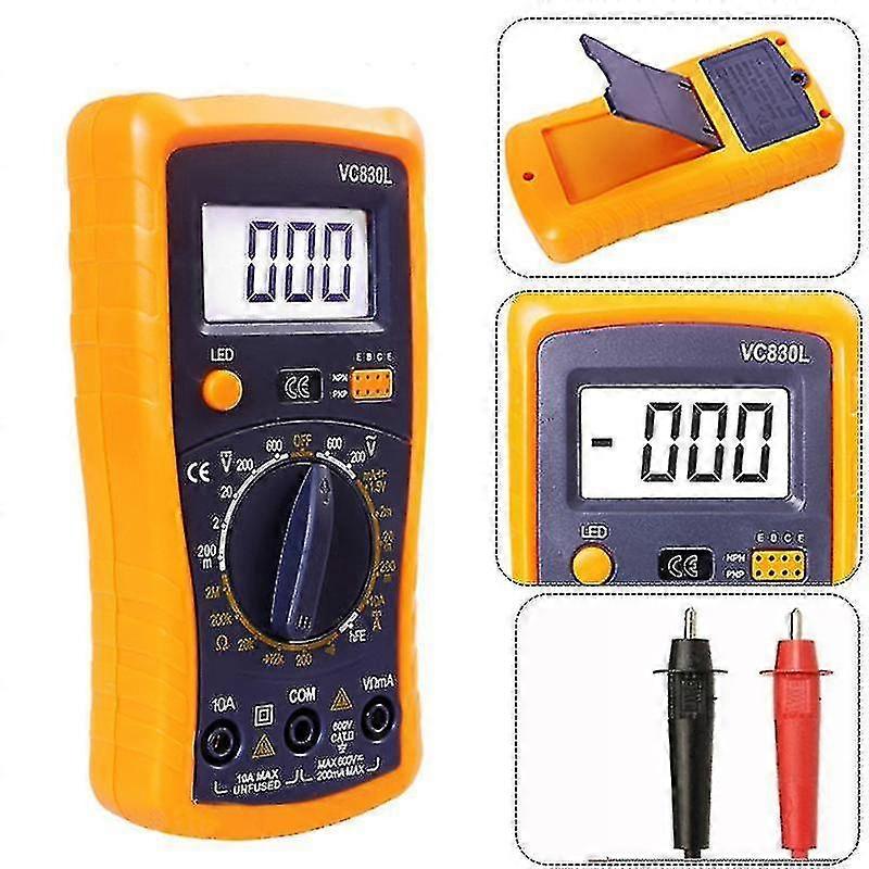 Vc830l Digital Lcd Multimeter Voltmeter Ammeter Ac Dc Ohm Circuit Buzzer Tester NEW