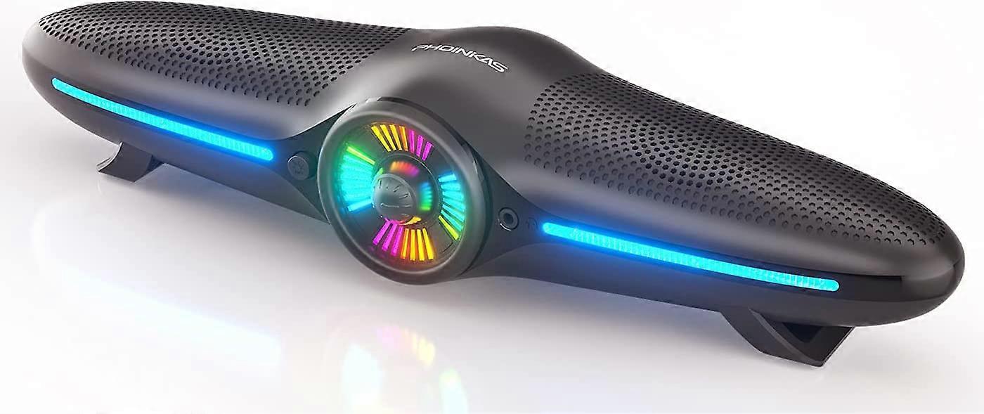 Gaming Speakers for Computer,Laptop,Tablets,Wired Speakers with Far-Field Drivers & Passive Radiators,RGB Light,Volume Control