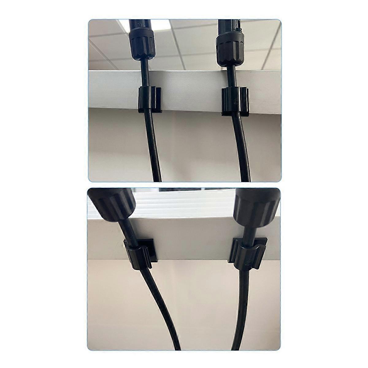 100PCS Solar Photovoltaic Panel Wire Clips Intersect PV Cable Clamp for Solar Frame Bracket Black