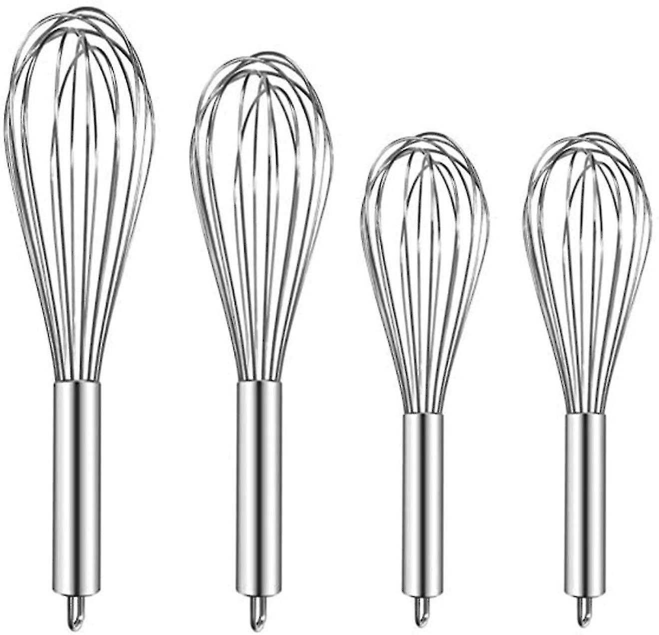 4 Pcs 8 Polegadas, 10 Polegadas, 12 Polegadas de Aço Inoxidável Whisk Kitchen Whisk Set Egg Beater
