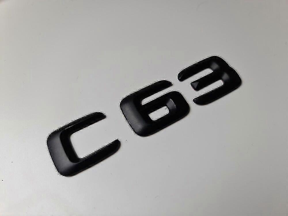 C63 Matte Black Letter Number Rear Boot Badge Emblem C Class Mercedes Matt