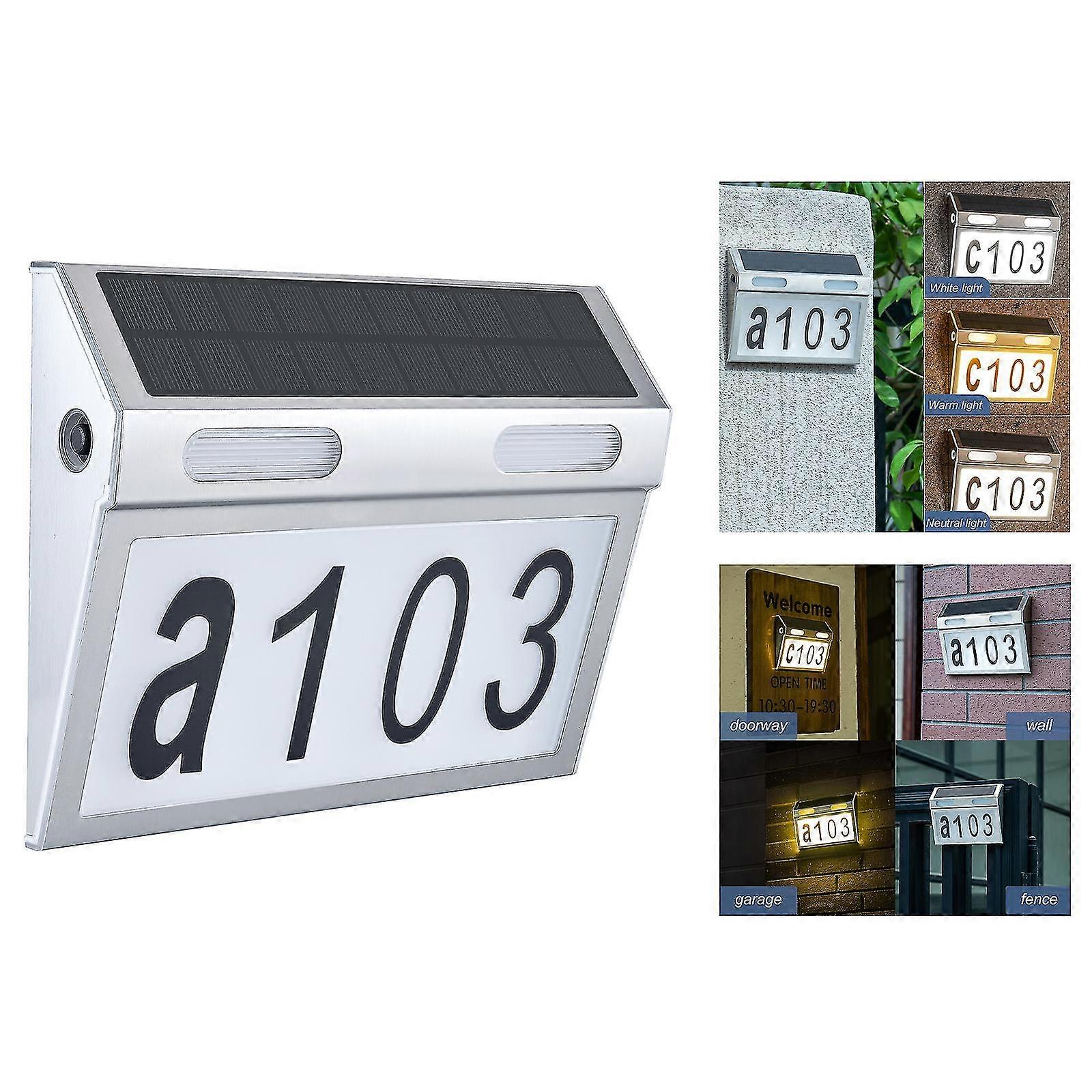 Solar House Numbers For Outside Modern Address Signs For Houses Solar Powered House Numbers For Yard