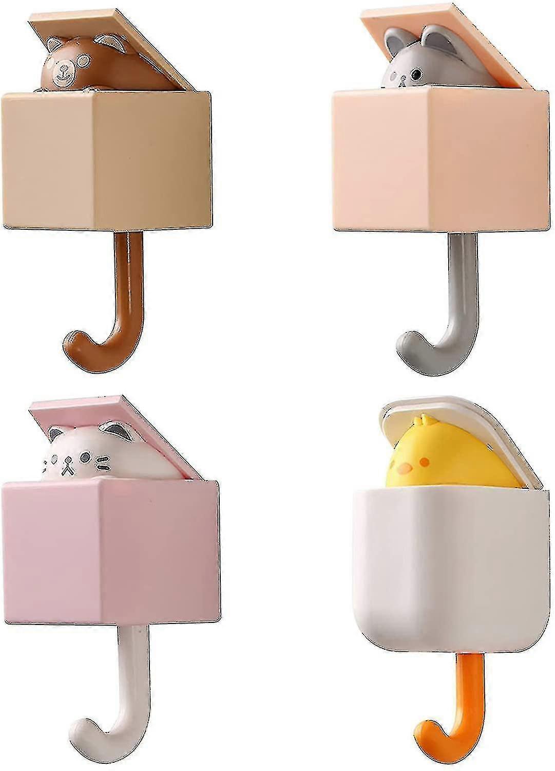 Wall Hook, Self Adhesive Hook Shower Hook Robe Hook Cute Animal Decora