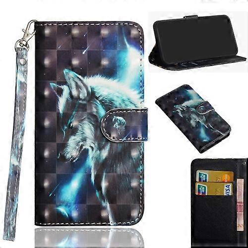 For Huawei P smart 2020 3D Painted Pattern Horizontal Flip TPU + PU Leather Phone Case