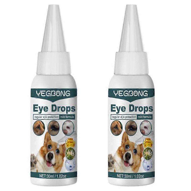 2Pcs 30ML Pet Eye Drops To Remove Tear Marks To Relieve Eye Itching Dog Cat Conjunctivitis Eye Drops