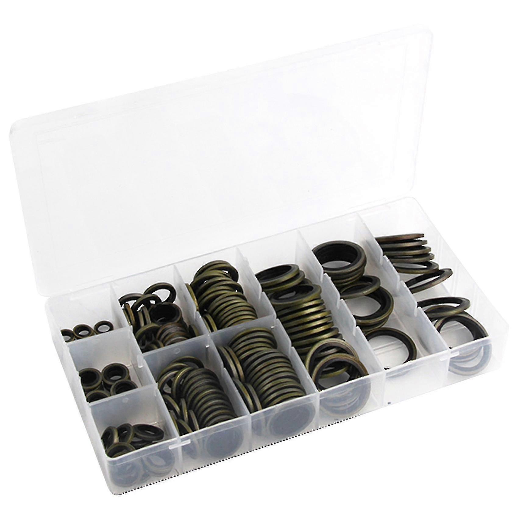 150pcs Flat Washer Box, Galvanized Combined Washer
