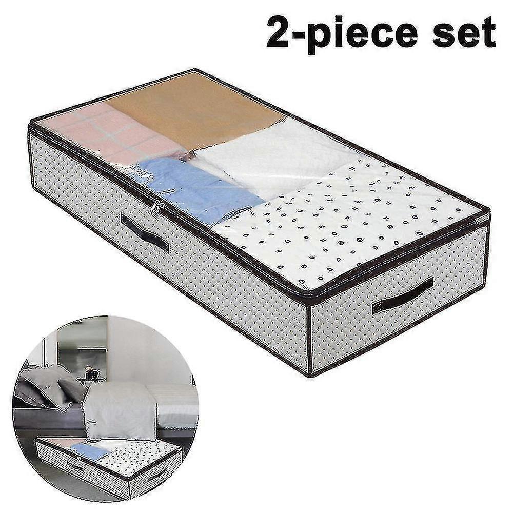 Flexible Zippered Underbed Storage Bag With Removable Dividers