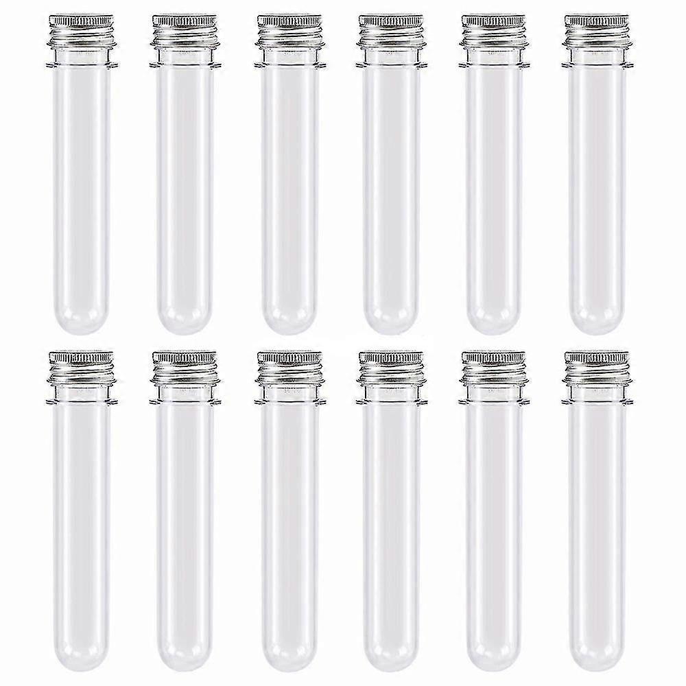 20 Pcs Plastic Test Tubes,45ml Clear Test Tube With Caps