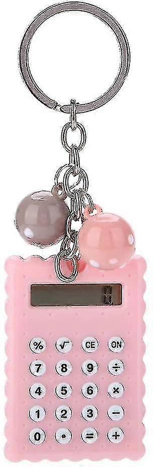 Mini Portable Calculator With Keychain, Stylish And Creative Cute Cookie Style Keychain
