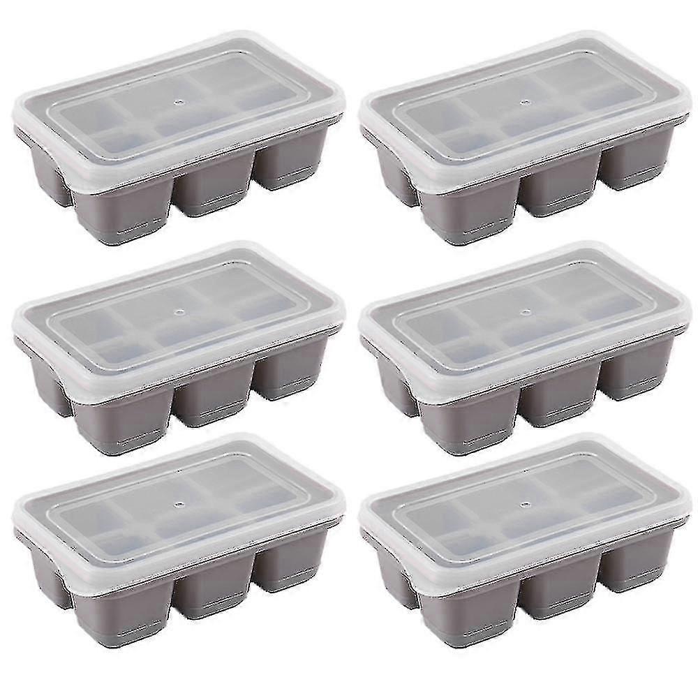 6pcs Pack kleine Eiswürfelschalen mit Deckel