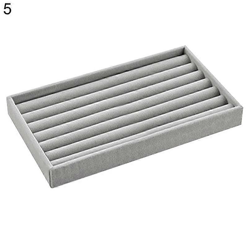 Jewelry Box Multi-Grids Classification Storage Flannel Necklace Rings Earrings Storage Case for Home KAESI