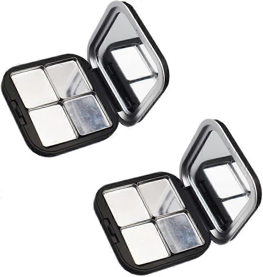 2Pcs Empty Magnetic Eyeshadow Refillable Makeup Storage Box