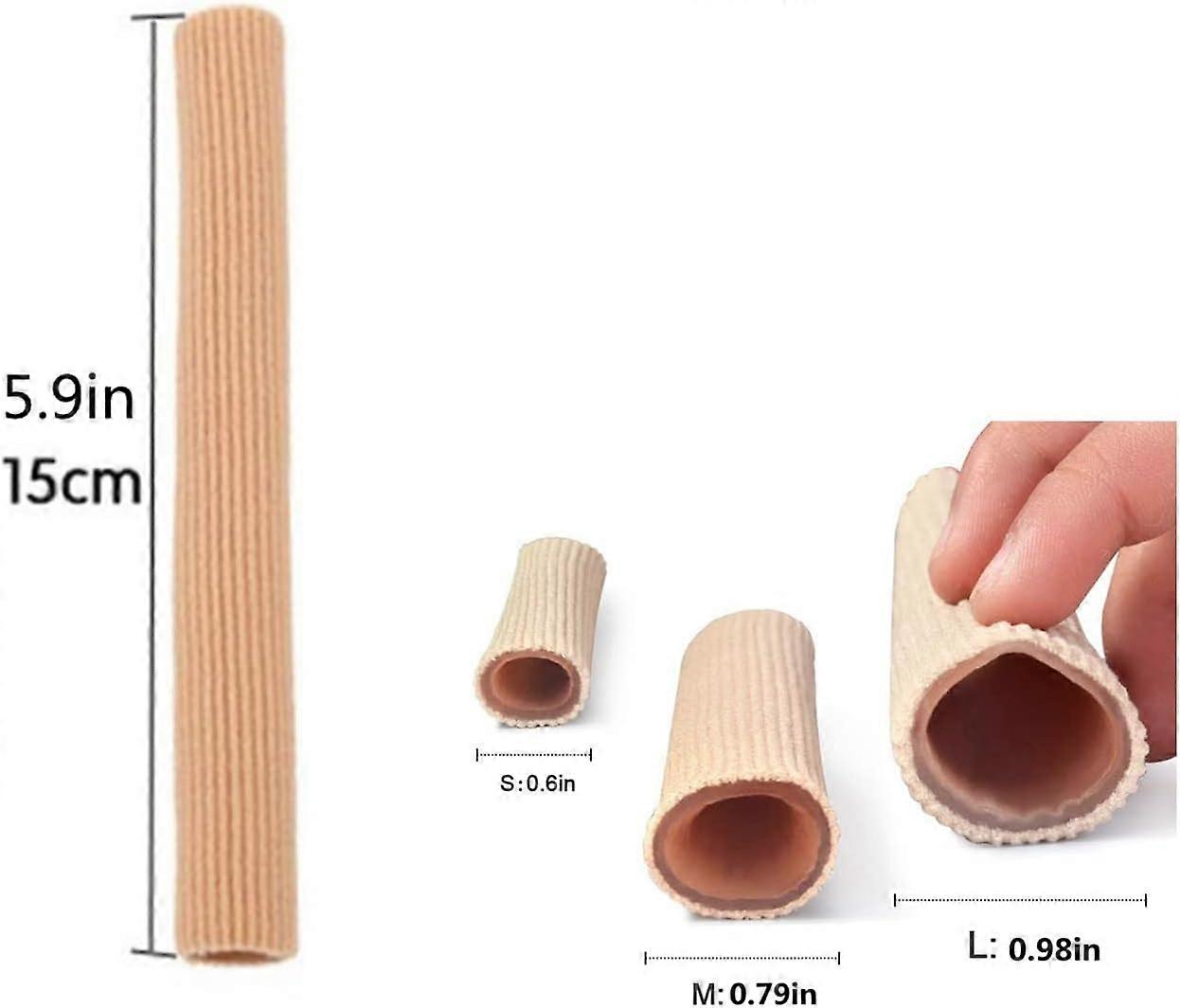 6 Pack Cuttable Toe Tubes, Toe Finger Bandage, Toe Finger Protection ...