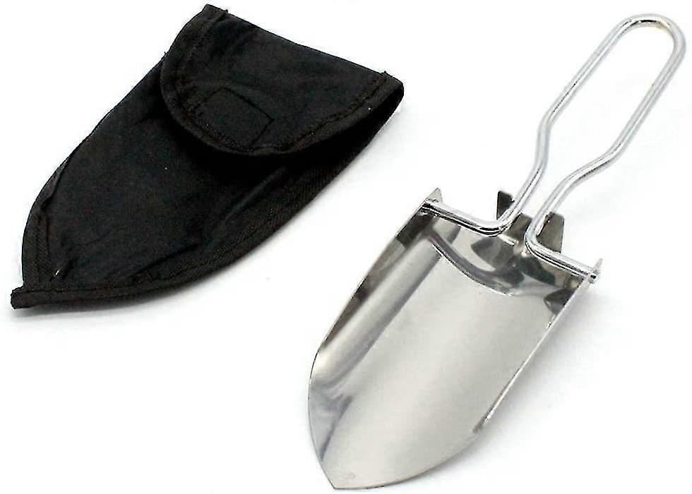 Portable Folding Shovel Camping Shovel For Hiking Backpacking Gardening With Carrying Pouch