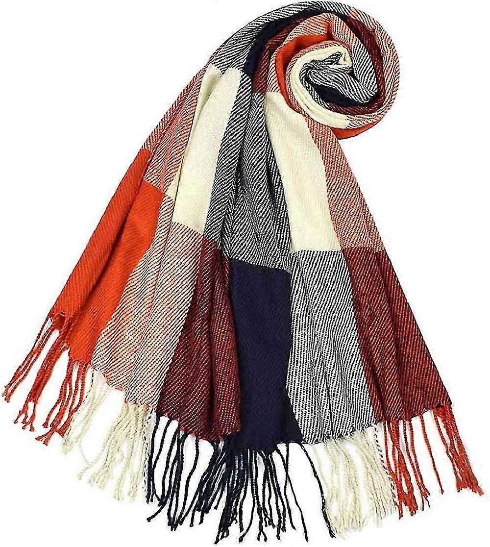 Winter Long Soft Warm Tartan Check Scarves